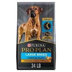 Purina Pro Plan Joint Health for Dogs, Large Breed Dog Food Dry, Shredded Blend Chicken & Rice Formula - 34 lb. Bag