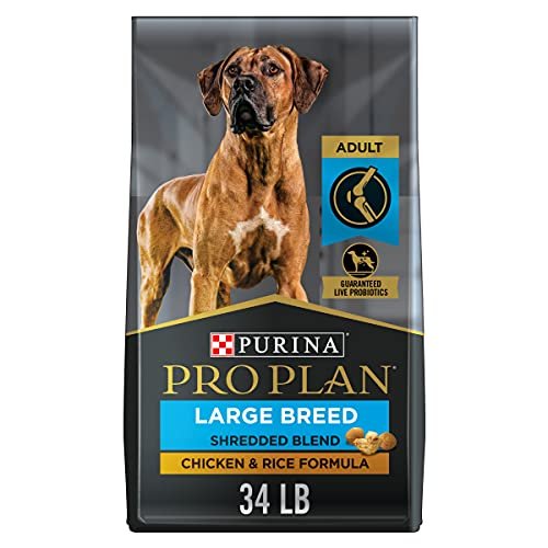 Purina Pro Plan Joint Health for Dogs, Large Breed Dog Food Dry, Shredded Blend Chicken & Rice Formula - 34 lb. Bag