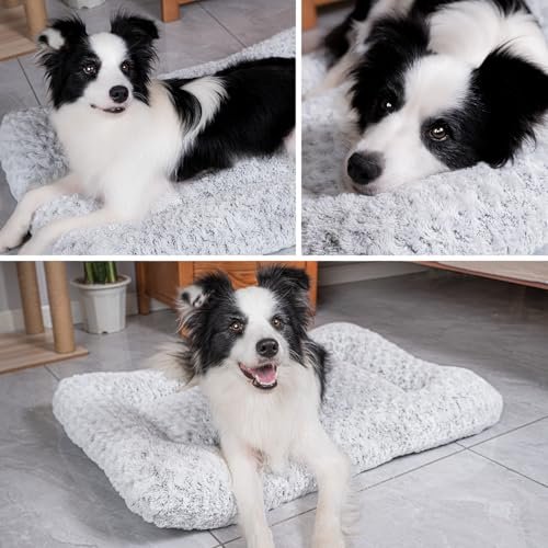 Ultra Soft Dog Crate Bed, Washable Plush Mat for Medium Large Dogs 35"x23" - Image 5