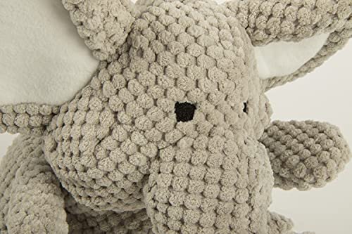 Durable Squeaky Elephant Dog Toy, Chew-Resistant Plush, Large Gray - Image 4