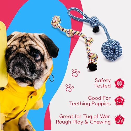 Dog Rope Toys 11-Pack for Medium Dogs - Durable Cotton Puppy Tug Set - Image 5