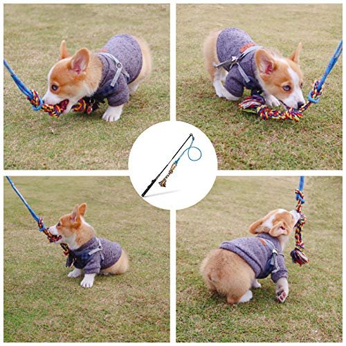 DIBBATU Dog Flirt Pole Tug Toy – Interactive Training & Exercise Wand - Image 3