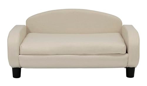 Stylish Pet Sofa with Removable Cover – 31.5" Wide, Espresso/Oatmeal - Image 9