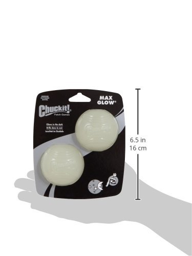 Chuckit! Glowing Dog Balls - Night Play Medium 2.5" Dark Fetch Toy (2 Pack) - Image 3