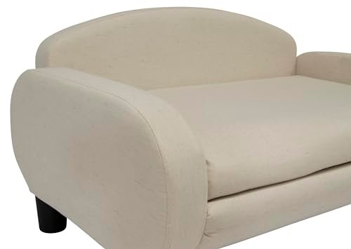 Stylish Pet Sofa with Removable Cover – 31.5" Wide, Espresso/Oatmeal - Image 8