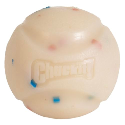 Chuckit! Dog Birthday Fetch Ball, Medium Durable Tough Interactive Pet Toy - Image 2