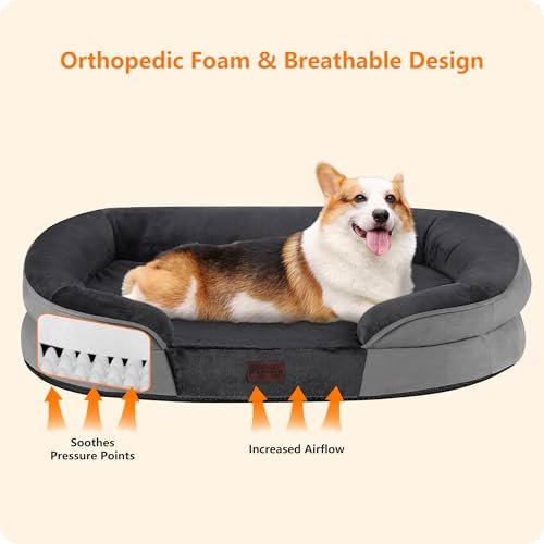 Orthopedic Dog Bed Medium Dogs: Waterproof Comfort, Supportive Foam, Washable Cover - Image 3