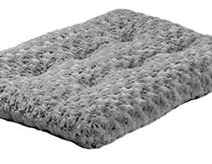Midwest Homes for Pets Plush Pet Bed 40624-SGB| Ombre Swirl Dog Bed & Cat Bed | Gray 23L x 18W x 1.75H Inches for Small Dog Breeds