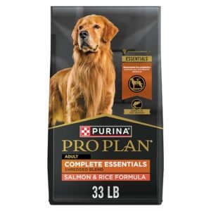 Purina Pro Plan Complete Essentials Shredded Blend Salmon and Rice Dog Food Dry Formula with Probiotics for Dogs - 33 lb. Bag