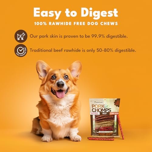 Pork Chomps 5-Inch Dog Chew Sticks, Assorted Flavors, 50 Pack - Image 2