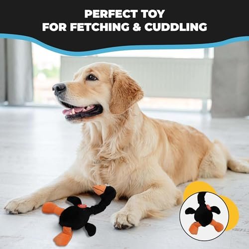 SPOT Chirpies Bird Plush Dog Toy with Sounds, Bungee Neck, 14in - Image 3