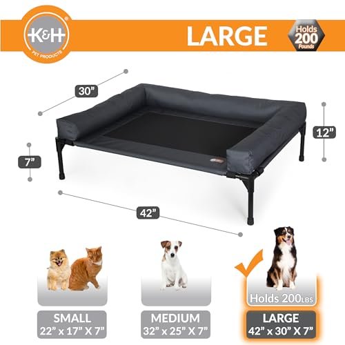 Cooling Elevated Dog Bed: Large Outdoor Cot Hammock for Camping & Comfort - Image 4