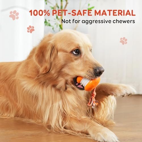 Interactive Moving Dog Ball Toy with Rope – Motion-Activated, Orange - Image 3
