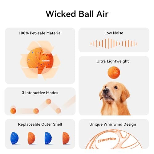 Interactive Smart Dog Ball Toy - Automatic Moving Wicked Ball AIR for Large Dogs - Image 2
