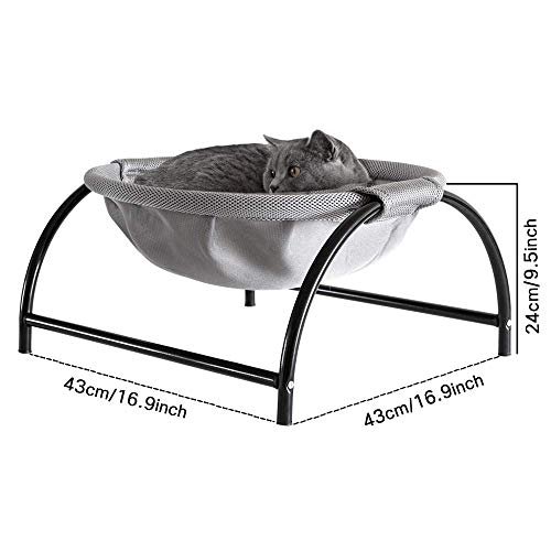 Elevated Cat Hammock Bed: Cozy, Washable Pet Lounge for Indoor & Outdoor Use - Image 4