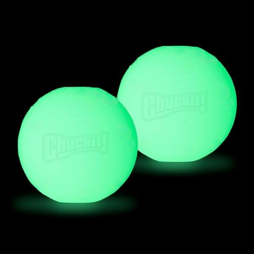 Chuckit! Glowing Dog Balls - Night Play Medium 2.5" Dark Fetch Toy (2 Pack) - Image 4
