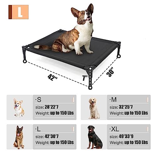 Durable Raised Dog Bed Large Breed 150lb Mesh Cooling Indoor Outdoor Cot - Image 5