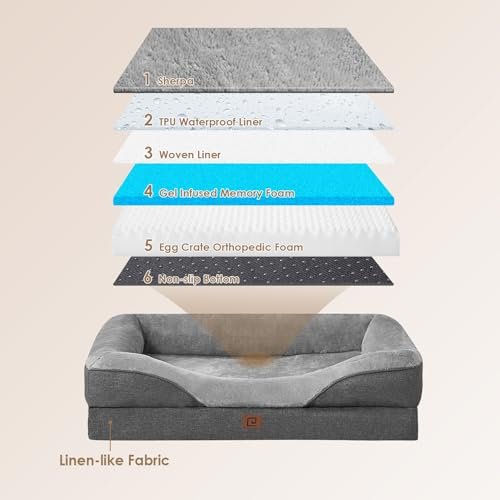 Orthopedic XL Dog Bed: Memory Foam, Waterproof, Bolster Couch for Large Dogs - Image 3