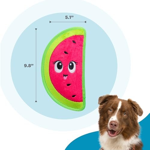 Durable Squeaky Dog Toy – Tough Watermelon Design, Medium Size - Image 5