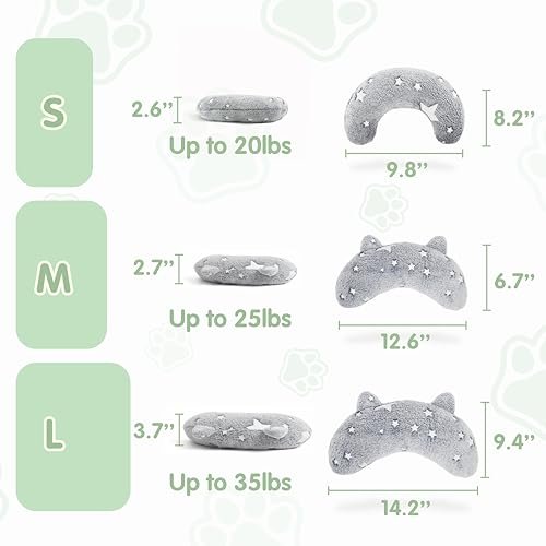 POMESEA Glow-in-the-Dark U-Shaped Pet Pillow Toy – Large, Washable - Image 6