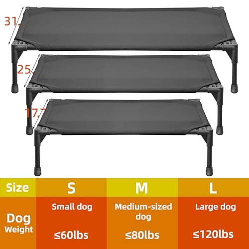 Elevated Dog Bed: Cooling Mesh Cot for Large Dogs, Outdoor Portable 80lb Support - Image 6