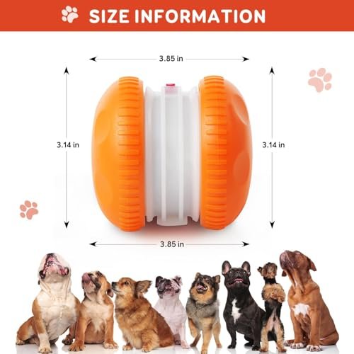 Interactive Moving Dog Ball Toy with Rope – Motion-Activated, Orange - Image 7