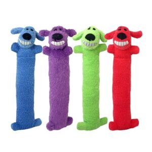 Multipet Original Loofa Dog Plush Toy - Squeaky Dog Toy for All Dogs - Extra Soft Plush Dog Toy - Stuffed Animal Dog Toy for Playing - Cute Dog Pet Toy (1 Count, 12”, Random Color Surprise)