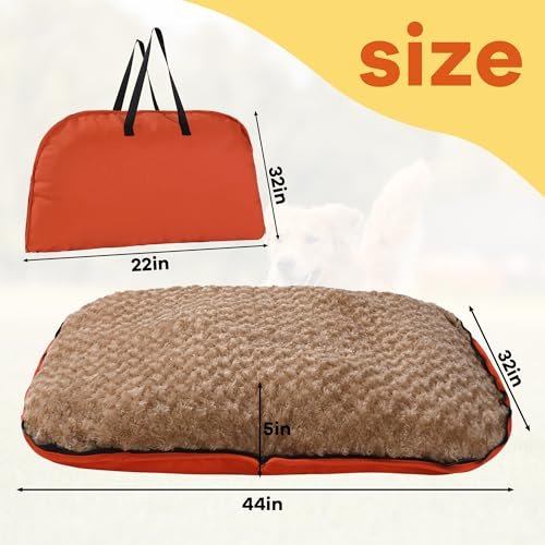 MABOZOO Waterproof Foldable Dog Travel Bed with Handles, 44x32 Inch - Image 2