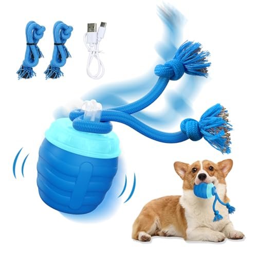 Huimpet Interactive Dog Toys Ball - Motion Activated Rolling Squeaky Balls for Small/Medium/Large Dogs, Automatic Moving Dog Toy Wicked Ball for Boredom & Daily Training, USB Rechargeable (Blue)