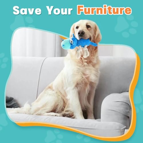 Indestructible Squeaky Dog Toys for Large Breeds - Heavy Duty Chew Toy - Image 6