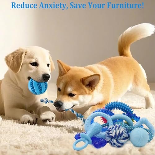 Puppy Teething Toys Bundle: 20 Durable Blue Chew Toys for Small Dogs - Image 4