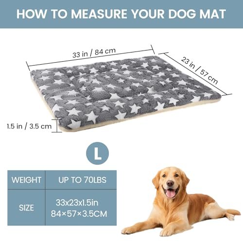 Orthopedic Memory Foam Dog Bed - Grey Washable Pet Mat for Crates & Kennels - Image 2