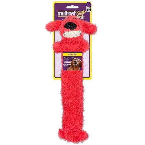 Multipet Loofa Plush Squeaky Dog Toy, 12" Soft Stuffed Pet Toy - Image 2