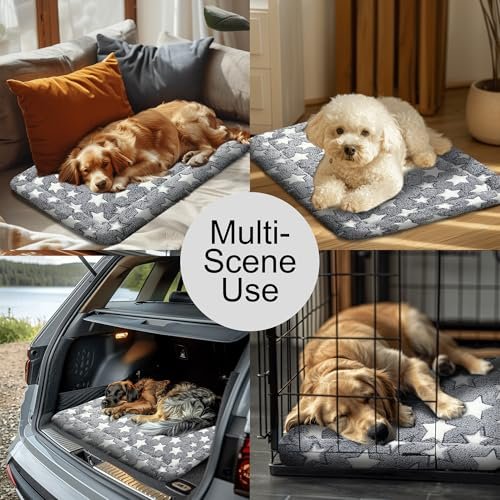 Cozy Pet Crate Mat: Soft Cushion for Dogs & Cats - Comfort Kennel Bed Gray Small - Image 7