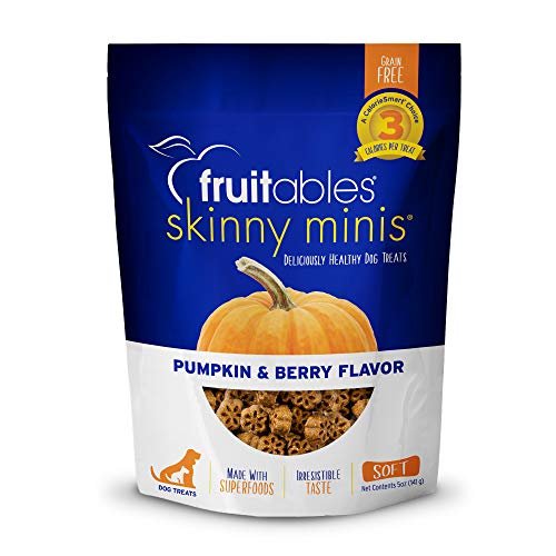 Fruitables Skinny Mini Dog Treats – Healthy Soft Dog Treats – Training Treats – Pumpkin & Berry Flavor – 5 Ounces