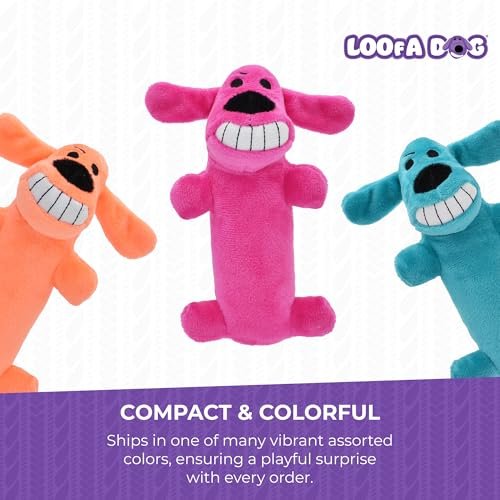 Mini Loofa Dog Toy 6-Inch – Soft, Squeaky, Assorted Colors - Image 4