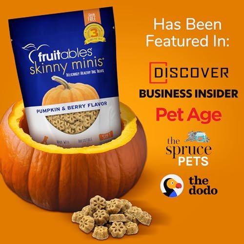 Fruitables Skinny Minis Pumpkin & Berry Soft Dog Training Treats 5oz - Image 9