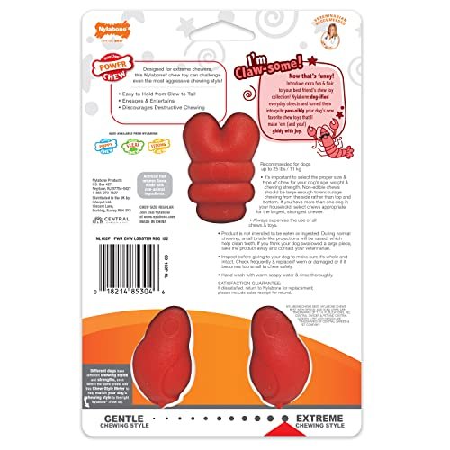Nylabone Lobster Chew Toy for Small Aggressive Chewers, Filet Mignon - Image 11