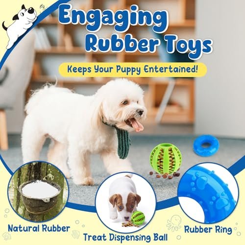 KIPRITII 9-Pack Squeaky Puppy Toys for Small Dogs – No-Stuffing Plush Chew Toys for Teething & Interactive Play - Image 5