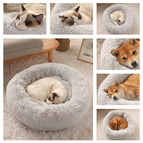 Calming Donut Dog Bed - Washable Faux Fur Pet Bed for Anxiety, 20" - Image 7