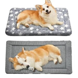 pobopobo Dog Bed Mat, Reversible Crate Pads for Small/Medium/Large Dogs & Cats Sleeping, Portable & Soft, Dog Beds Crate Pad - Machine Washable Dog Mat Bed Kennel Mat Cat Bed S(24 * 18 * 1.5)