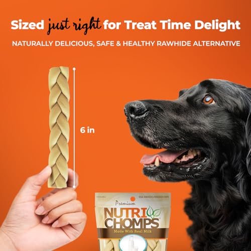 NutriChomps 6" Rawhide-Free Dog Chews, Chicken & PB, 4 Pack - Image 4