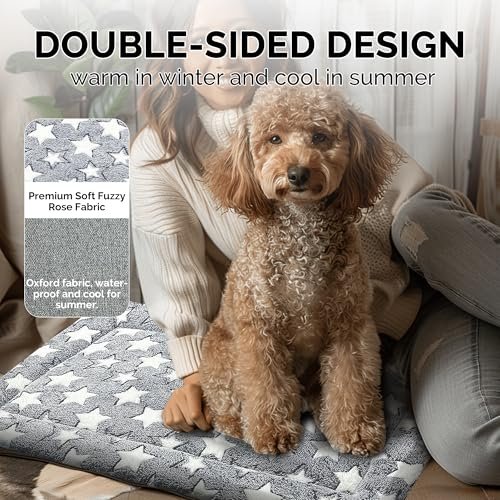 Cozy Pet Crate Mat: Soft Cushion for Dogs & Cats - Comfort Kennel Bed Gray Small - Image 2