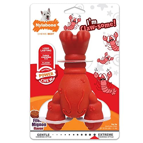 Nylabone Lobster Chew Toy for Small Aggressive Chewers, Filet Mignon - Image 10