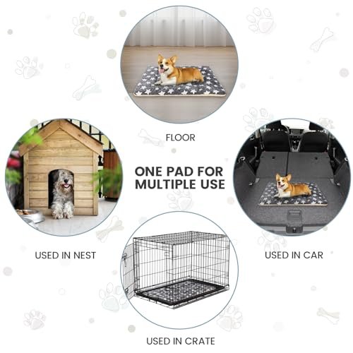 Orthopedic Memory Foam Dog Bed - Grey Washable Pet Mat for Crates & Kennels - Image 5