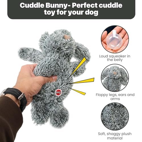 SPOT Cuddle Bunnies Plush Dog Toy with Squeaker for Medium to Large Dogs - Image 6