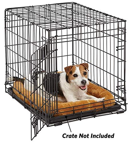 Cozy Small Dog Bed 24" Cinnamon Bolster Pet Bed Machine Washable Crate - Image 3
