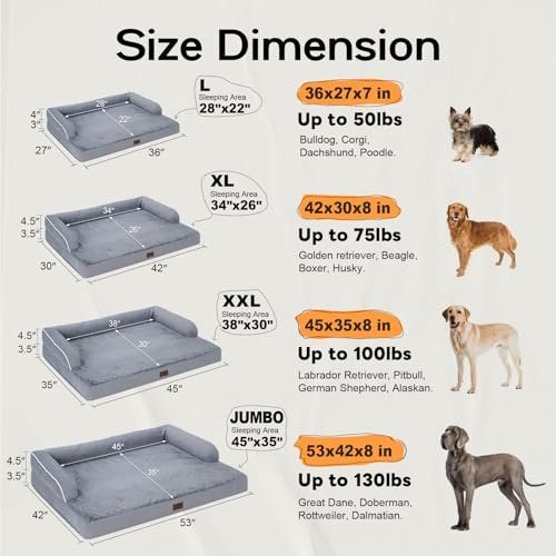 Orthopedic Memory Foam XL Dog Bed – Waterproof, Washable Cover - Image 2