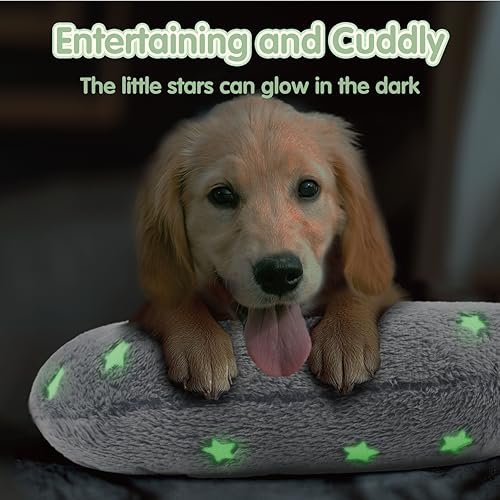 POMESEA Glow-in-the-Dark U-Shaped Pet Pillow Toy – Large, Washable - Image 2