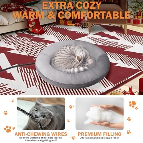 Cozy Heated Cat Bed: Warm Pet Comfort for Indoor Cats & Small Dogs - Image 3